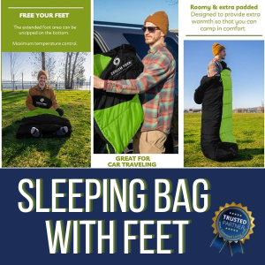 Sleeping bag with feet comfy